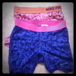 Nike girl gym shorts 2pair